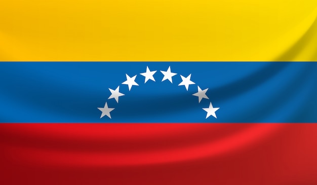 Premium Vector | Venezuela waving flag vector illustration