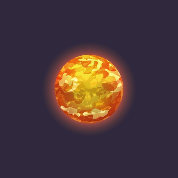 Venus planet in deep space icon | Premium Vector