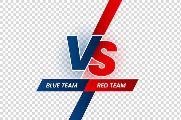 premium-vector-versus-duel-headline-battle-red-vs-blue-team-frame