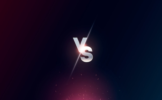 Versus logo vs letters for sports and fight competition. battle vs match, game concept competitive P