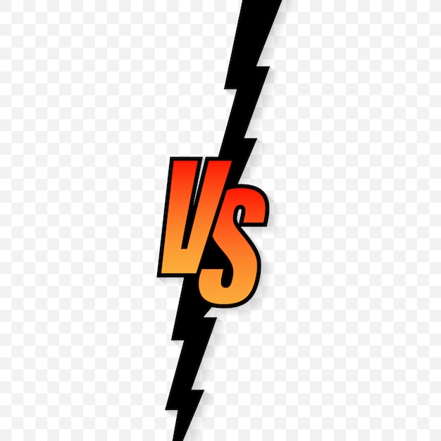 Versus Logo Vs Letters For Sports And Fight Competition Premium