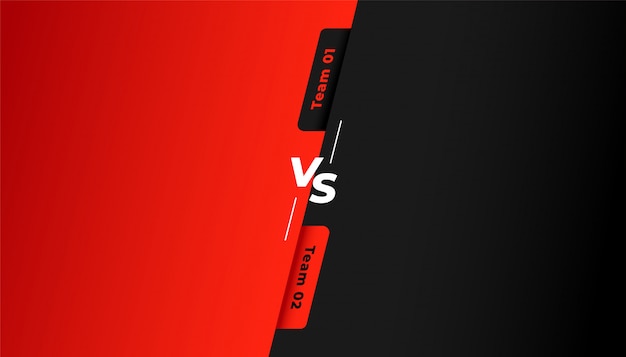 Free Vector | Versus vs background for red and black team