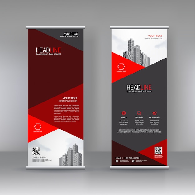 Premium Vector Vertical banner stand template design