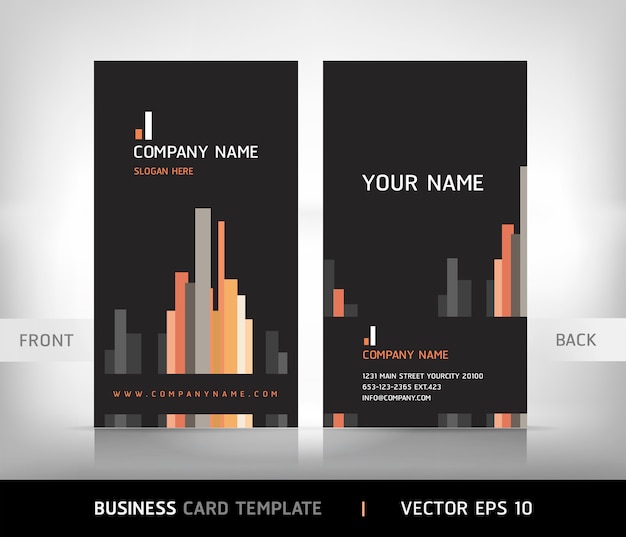 vertical business card template free download