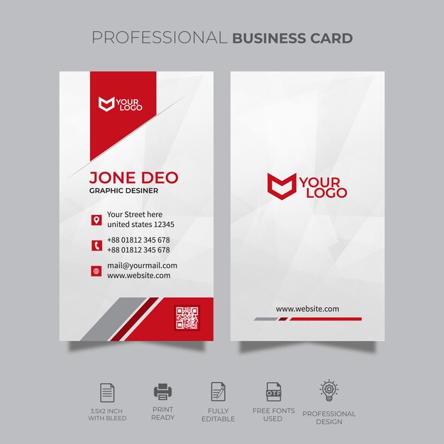 Featured image of post Professional Business Card Design Vertical / Professional minimal typo vertical business card | zazzle.com.