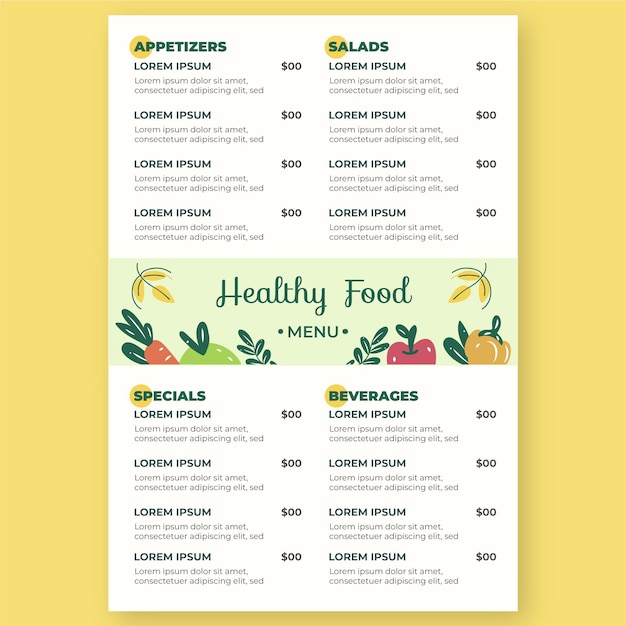 Digital Menu Templates Free