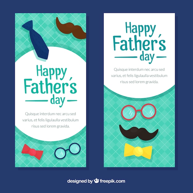 Vertical fathers day banners