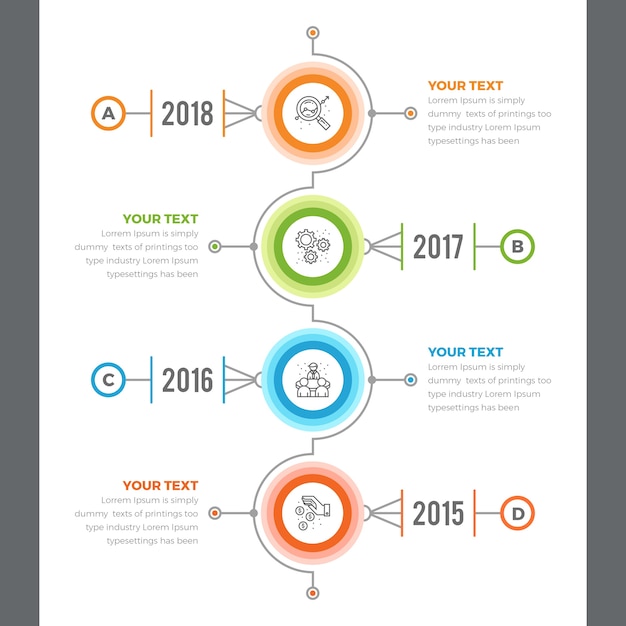 Premium Vector Vertical Timeline Infographics With 04 0298