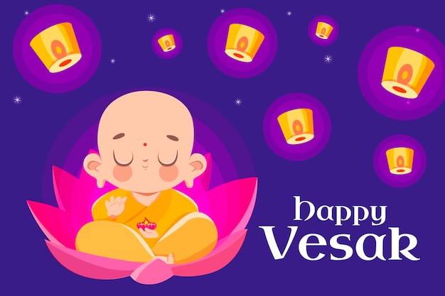 Download Free Vesak Concept In Flat Design Free Vector Use our free logo maker to create a logo and build your brand. Put your logo on business cards, promotional products, or your website for brand visibility.