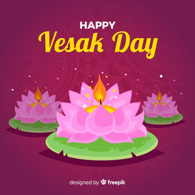 Free Vector | Vesak day
