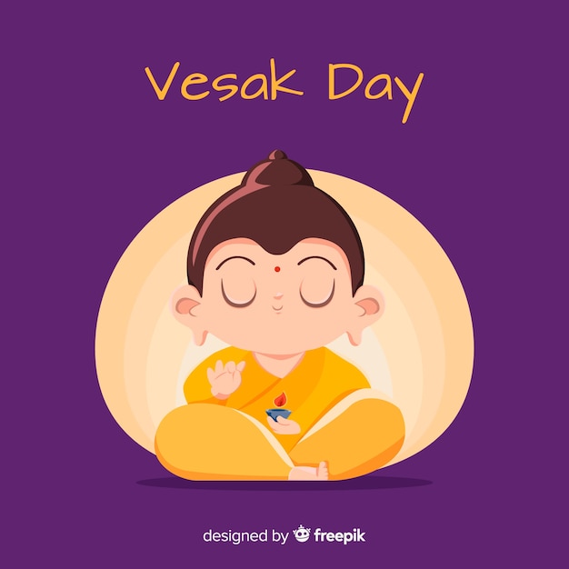 Free Vector | Vesak day