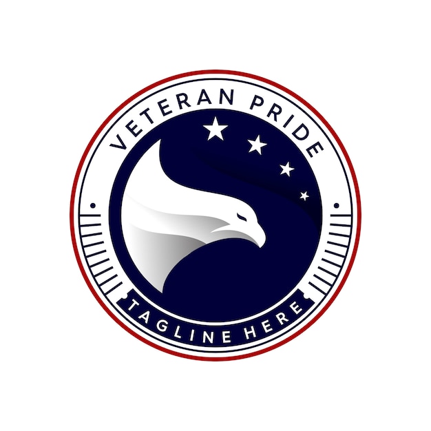 Premium Vector | Veteran pride logo template