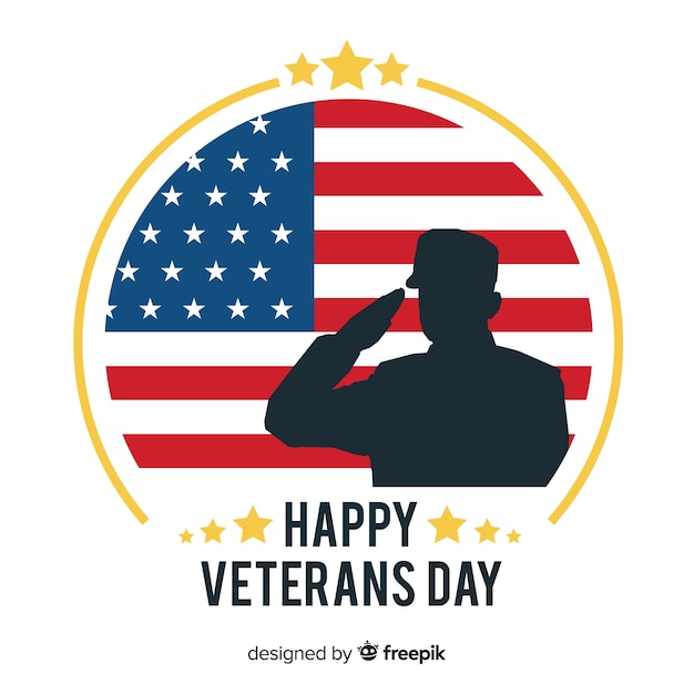 Download Veterans day background with us flag elements | Free Vector