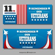 Free Vector Veterans Day Banners