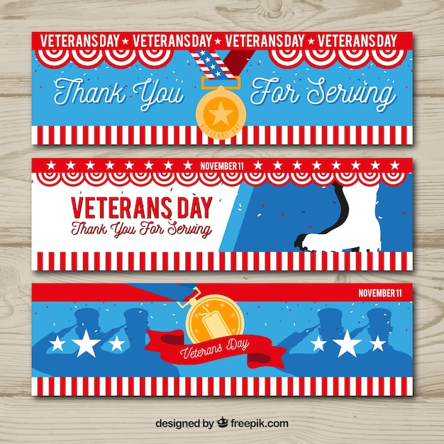 Veterans day banner for kids