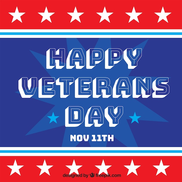 Veterans day design with stars