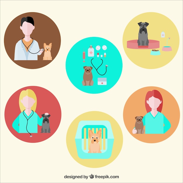 Veterinarian Icons Vector | Free Download