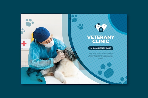 Free Vector | Veterinary banner concept