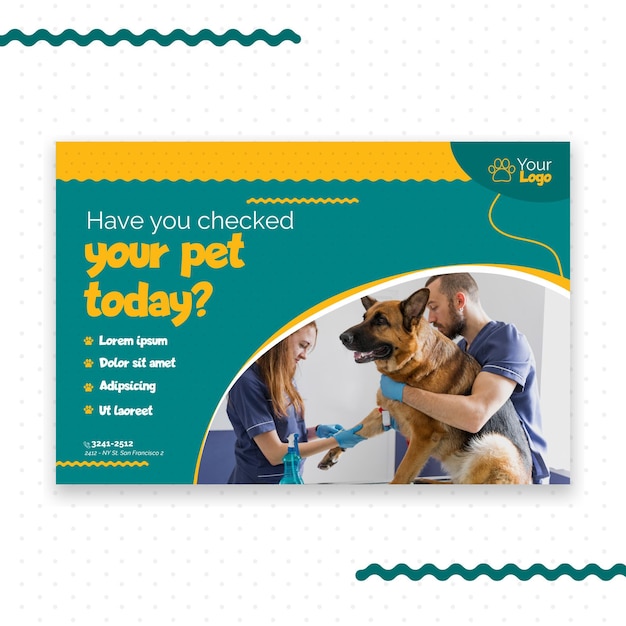 Premium Vector | Veterinary banner template