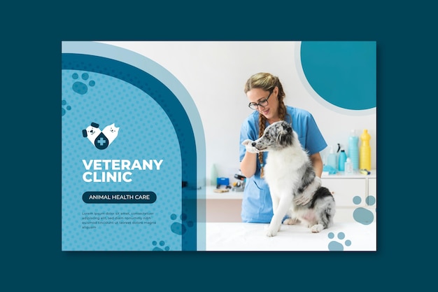 Free Vector | Veterinary banner template