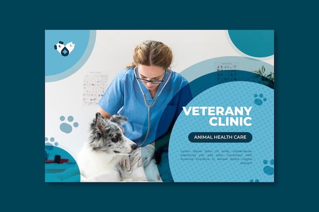 Free Vector | Veterinary banner