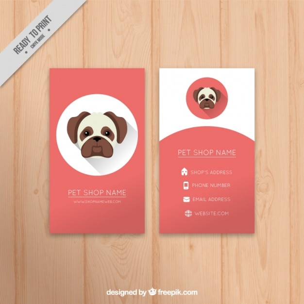 Veterinary card with nice puppy