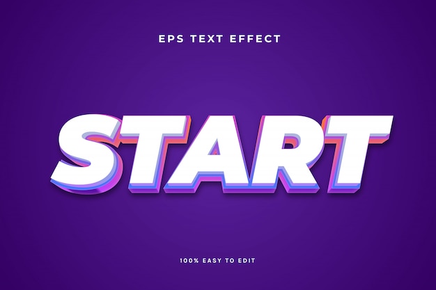 Premium Vector | Vibrant bevel white text effect