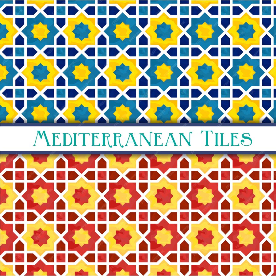 Premium Vector Vibrant geometric mediterranean patterns