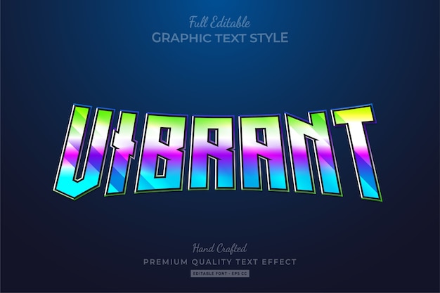 Premium Vector | Vibrant gradient 80's retro editable premium text ...