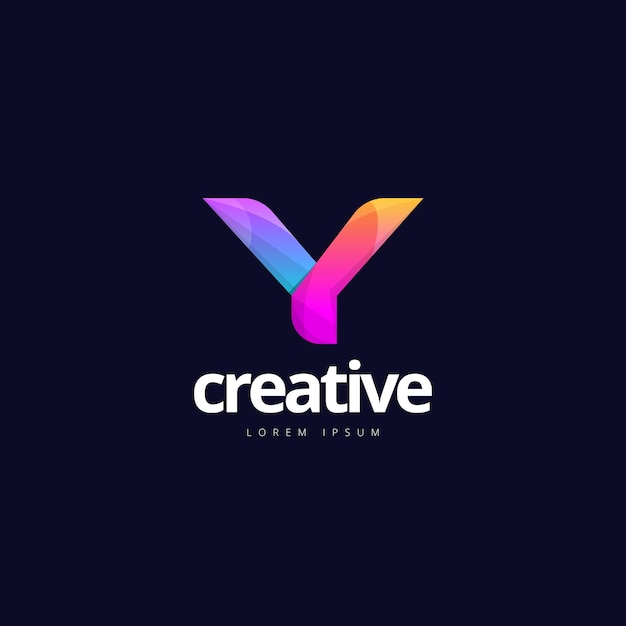 Premium Vector | Vibrant trendy colorful creative letter y logo