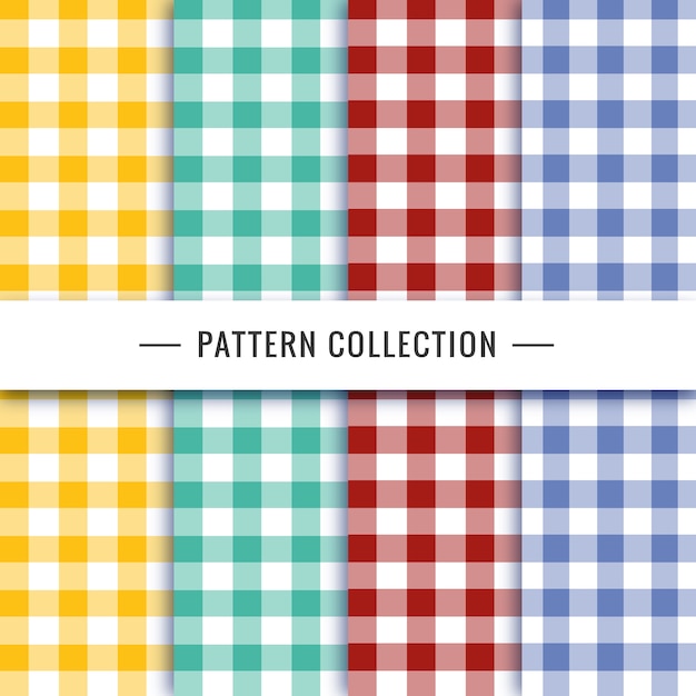 Vichy pattern collection in different
colors