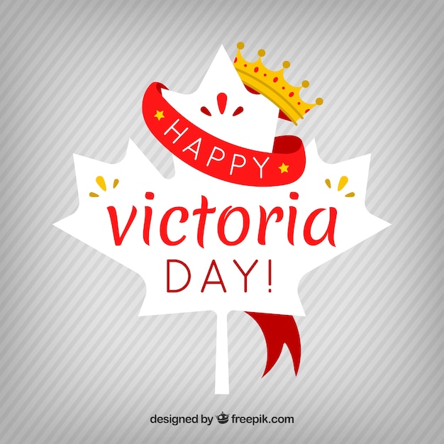 Victoria day background white leaf and crown design | Free ...