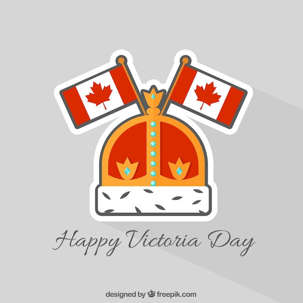Download victoria day background with crown and flags Vector | Free ...
