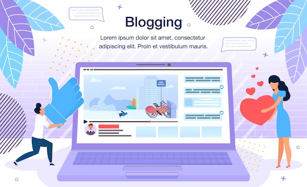 Video blogging platform Premium Vector