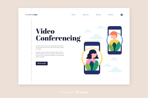 Download Free Video Conferencing Anding Page Template Free Vector Use our free logo maker to create a logo and build your brand. Put your logo on business cards, promotional products, or your website for brand visibility.