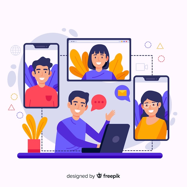 Download Free Video Conferencing Concept Illustration Free Vector Use our free logo maker to create a logo and build your brand. Put your logo on business cards, promotional products, or your website for brand visibility.
