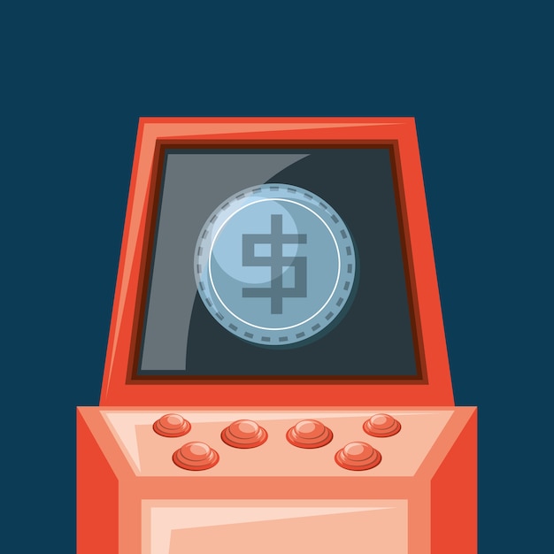 Video Game Arcade Machine Icon Vector Premium Download