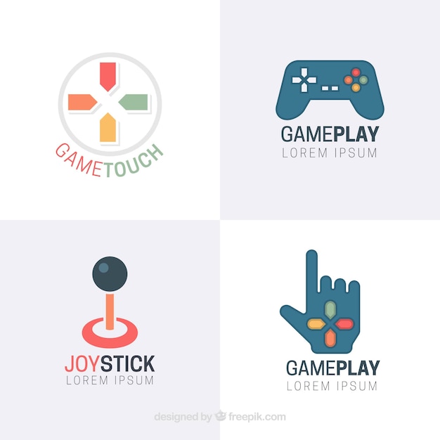 Download Free Download Free Video Game Logo Collection With Flat Design Vector Use our free logo maker to create a logo and build your brand. Put your logo on business cards, promotional products, or your website for brand visibility.