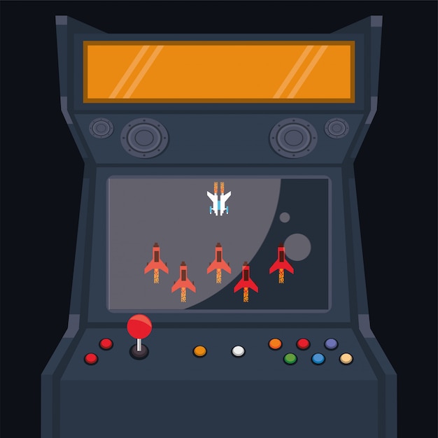 Premium Vector | Video game pixelated retro machine icon