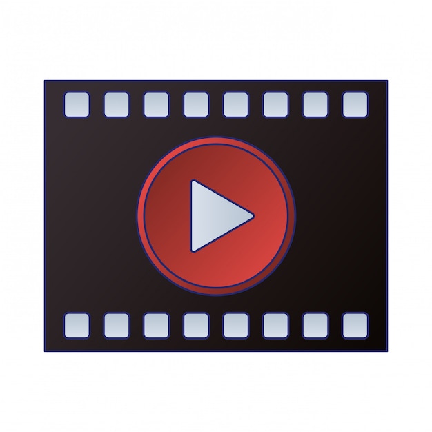 Video player symbol button Vector | Premium Download