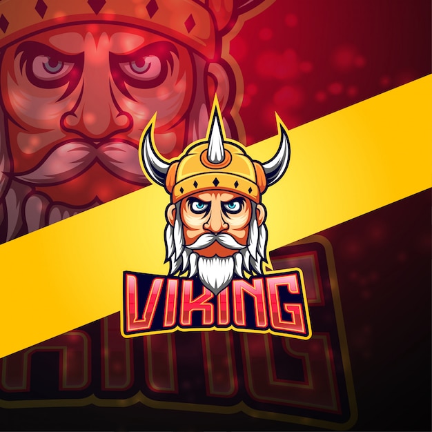 Premium Vector | Viking esport mascot logo design