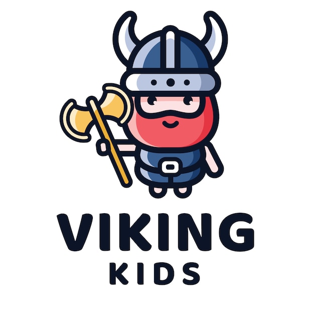 Premium Vector Viking Kids Logo Template