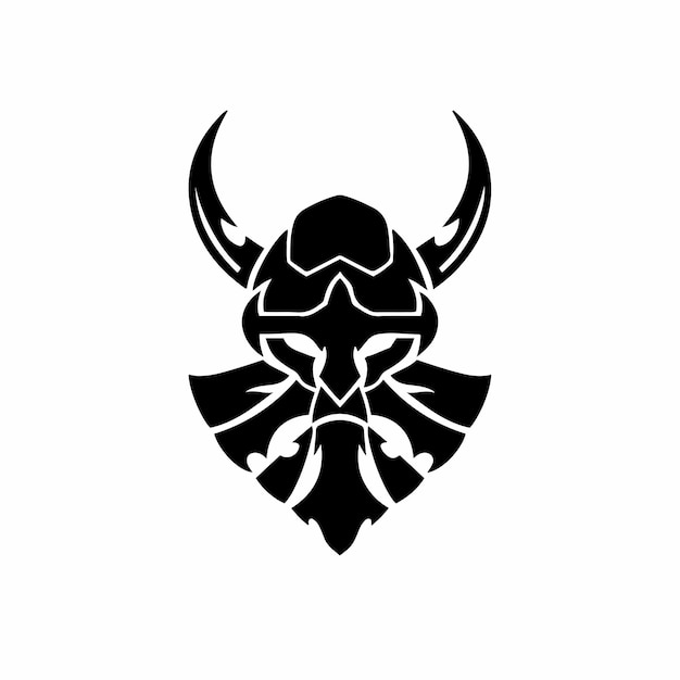 Premium Vector | Viking logo tattoo design stencil vector illustration