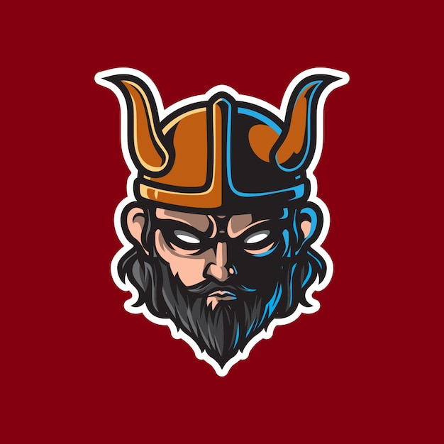 Premium Vector | Viking mascot logo