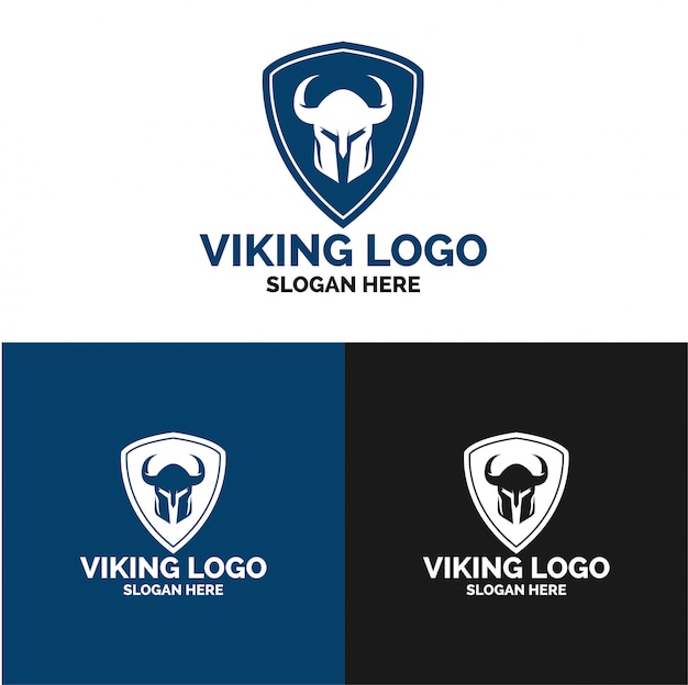 Premium Vector Viking Shield Security Logo Template