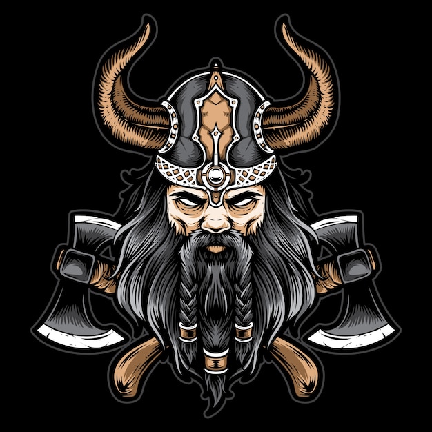 Premium Vector | Viking with axe