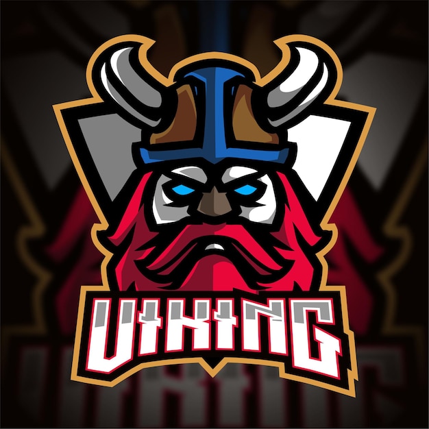 Premium Vector | Viking with shield esport gaming logo