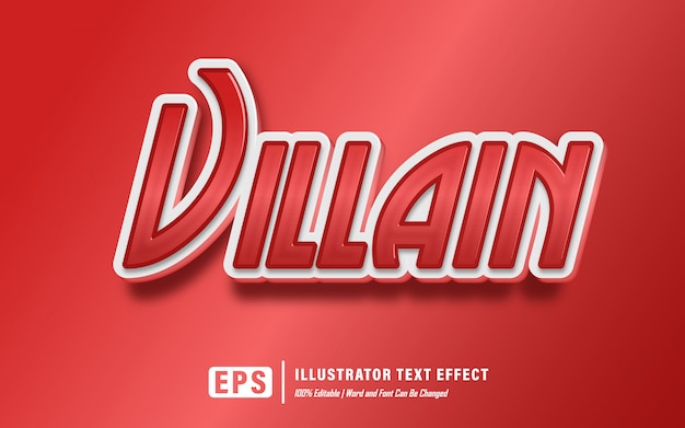 Premium Vector | Villain text effect - editable