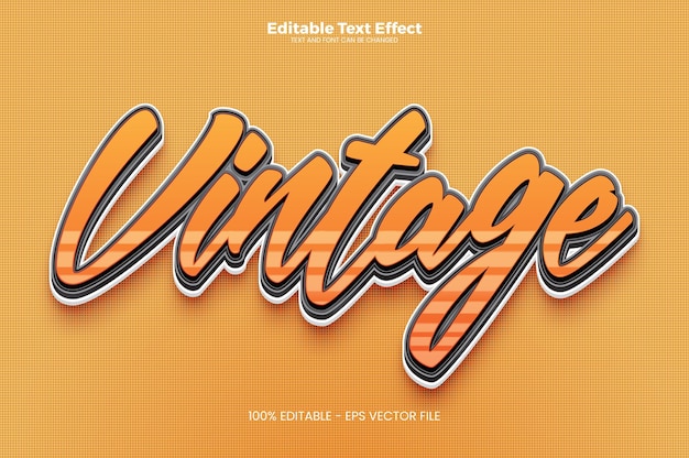 Premium Vector | Vinatge editable text effect in modern trend style