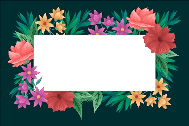 Free Vector | Vintage 2d flowers background